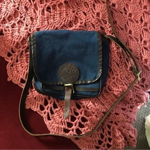 Duluth Pack navy crossover body bag